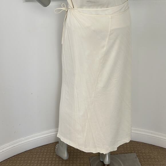 CLOTHES SARA STURGEON MAXI WRAP DRESS BEIGE SIZE 2 - Picture 8 of 14